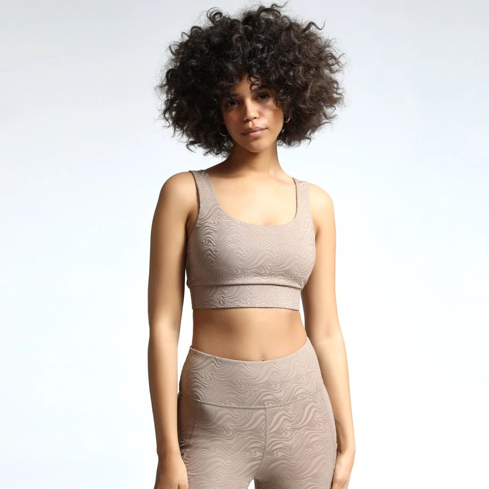 Twenty Montreal Swirl 3D Activewear Sports Bra "Mocha"